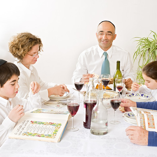 Passover Seder table